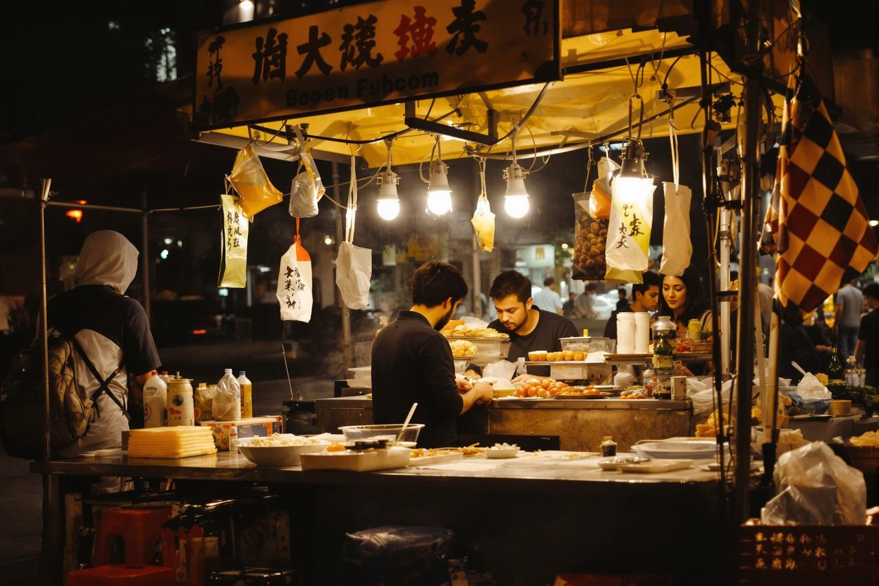 某女星被偶遇街头吃路边摊，毫无架子